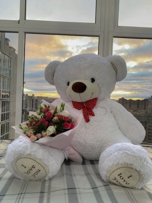 Sweetheart Teddy & Floral Gift Set